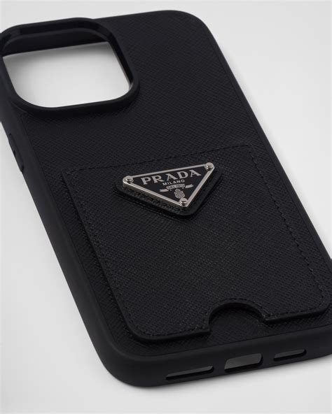 case prada iphone 14 pro max|Black Saffiano Leather Cover For Iphone 14 Pro Max .